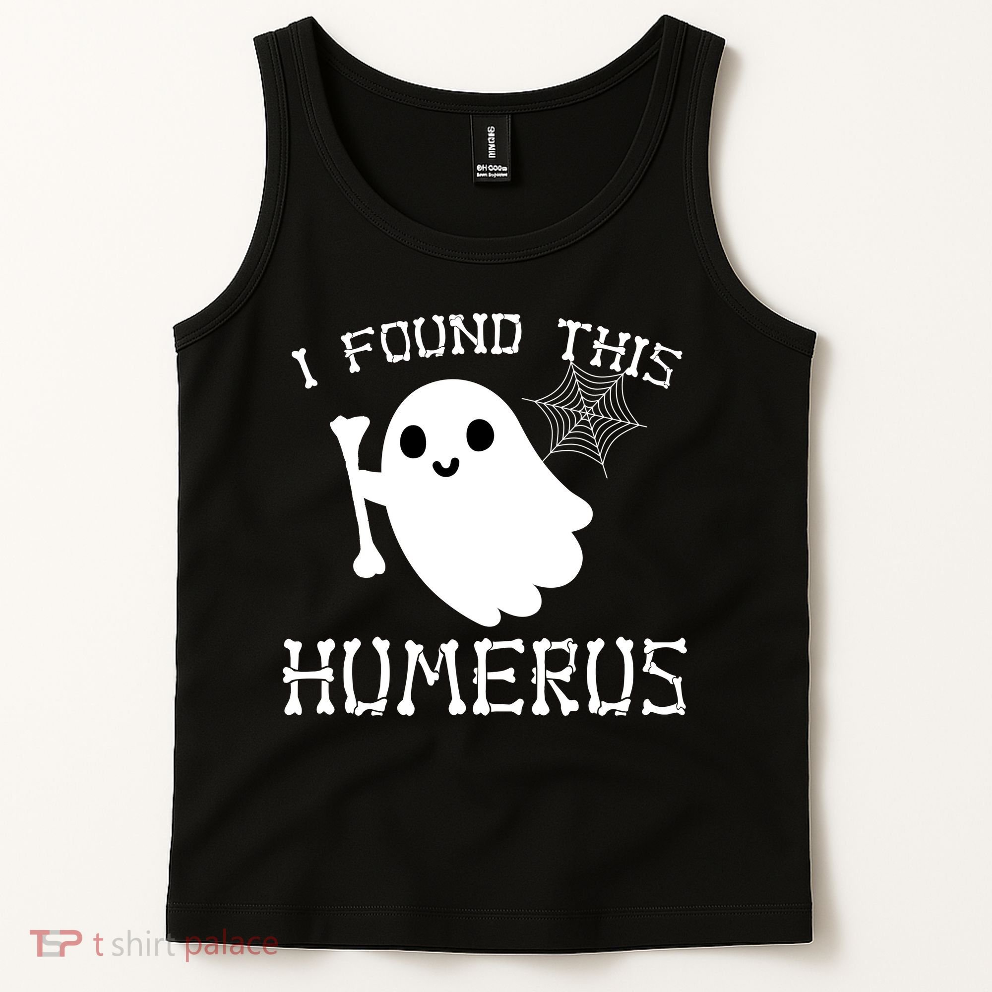 I Found This Humerus Funny Halloween Ghost Tank Top