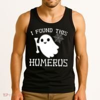 I Found This Humerus Funny Halloween Ghost Tank Top thumb 3