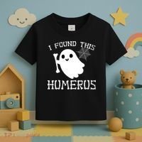 I Found This Humerus Funny Halloween Ghost Toddler T-Shirt thumb 3