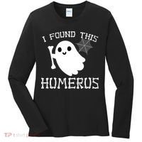 I Found This Humerus Funny Halloween Ghost Women's Long Sleeve Shirt thumb 0