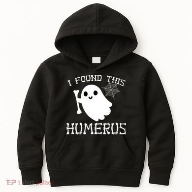 I Found This Humerus Funny Halloween Ghost Kids Hoodie