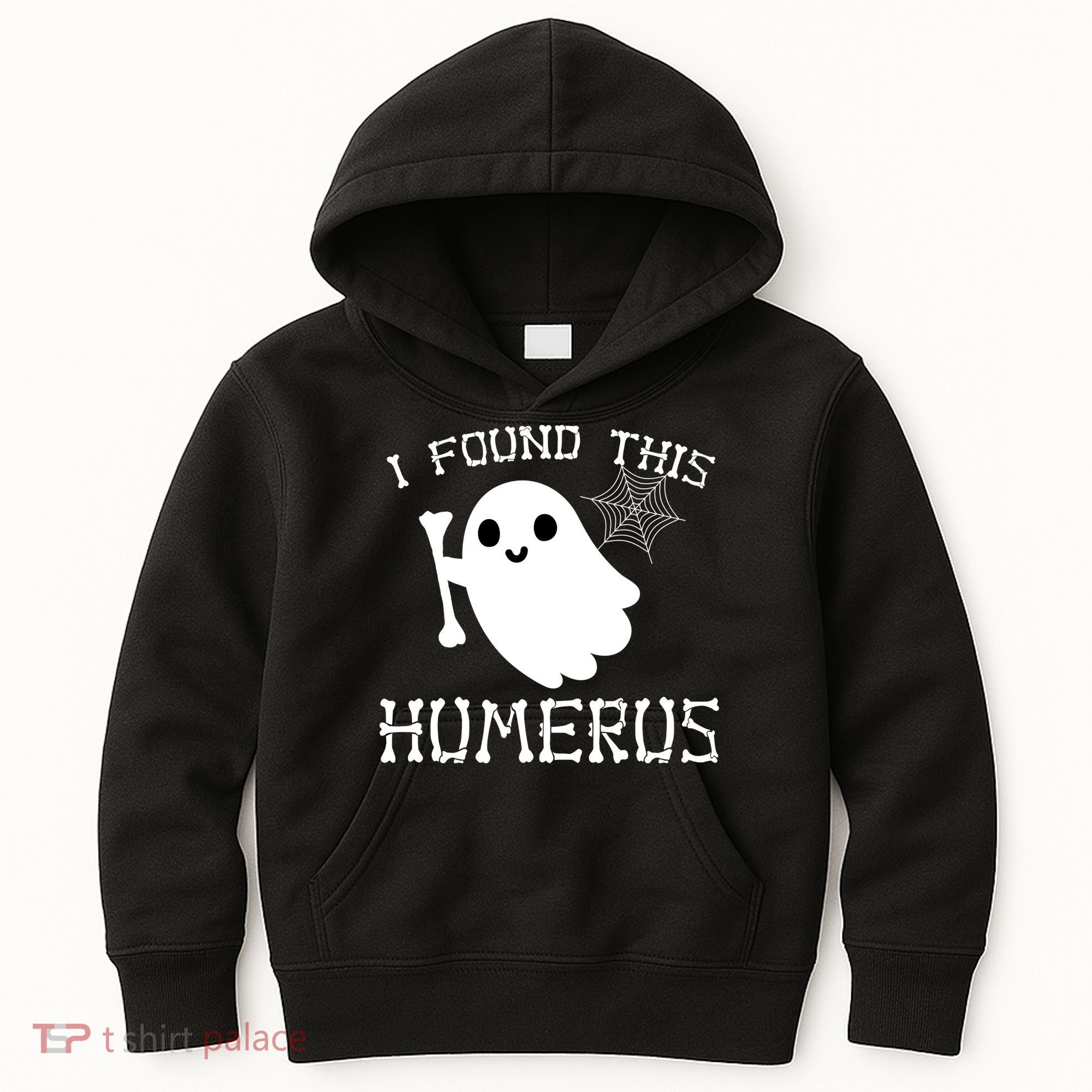 I Found This Humerus Funny Halloween Ghost Kids Hoodie