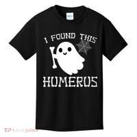 I Found This Humerus Funny Halloween Ghost Kids T-Shirt thumb 0