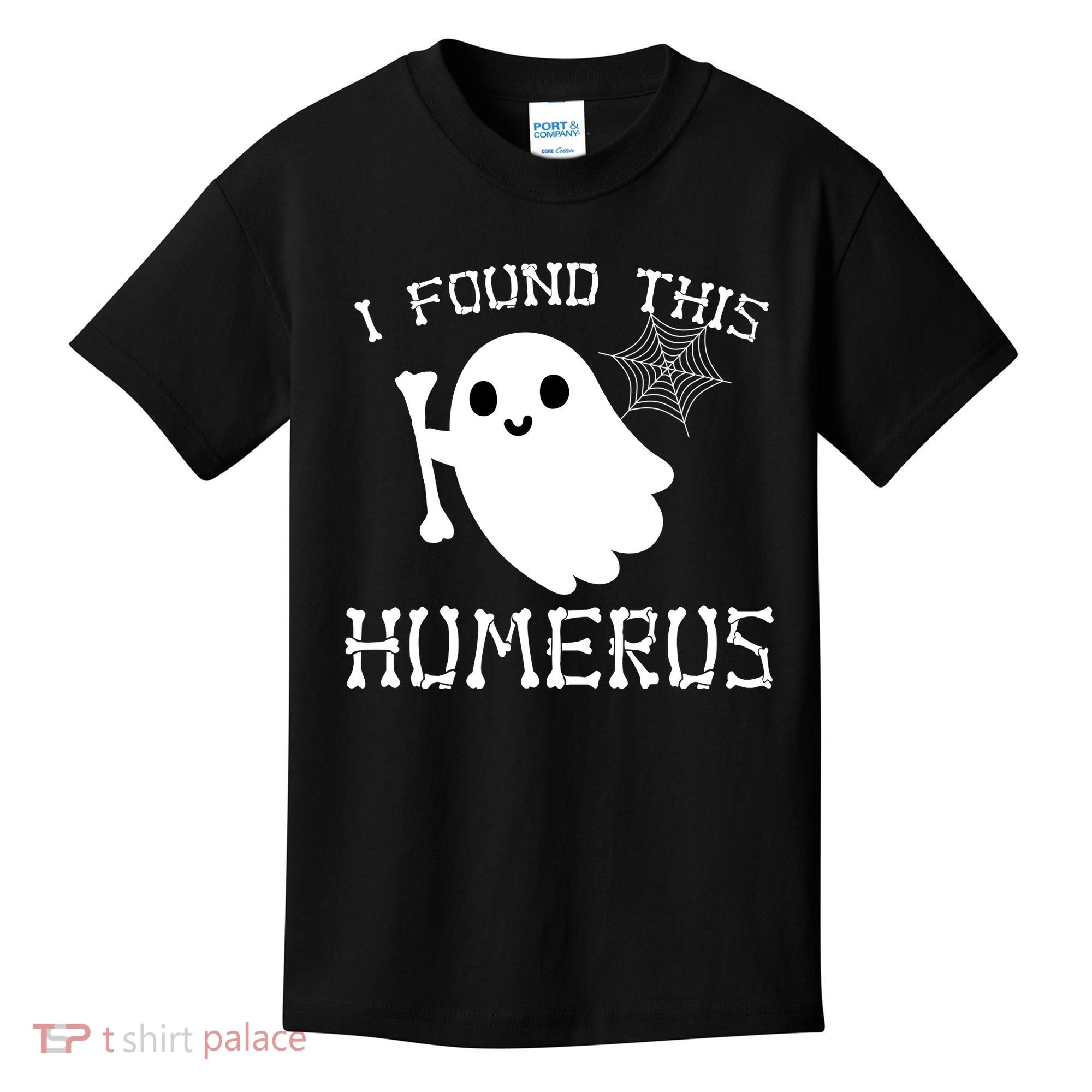 I Found This Humerus Funny Halloween Ghost Kids T-Shirt