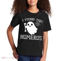 I Found This Humerus Funny Halloween Ghost Kids T-Shirt thumb 2