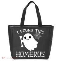 I Found This Humerus Funny Halloween Ghost Tote Bag thumb 0