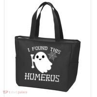 I Found This Humerus Funny Halloween Ghost Tote Bag thumb 3
