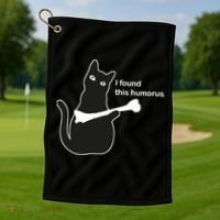 I Found This Humorous Cat Golf Towel thumb 1