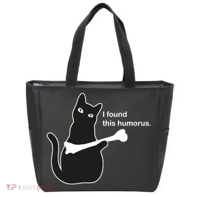 I Found This Humorous Cat Tote Bag