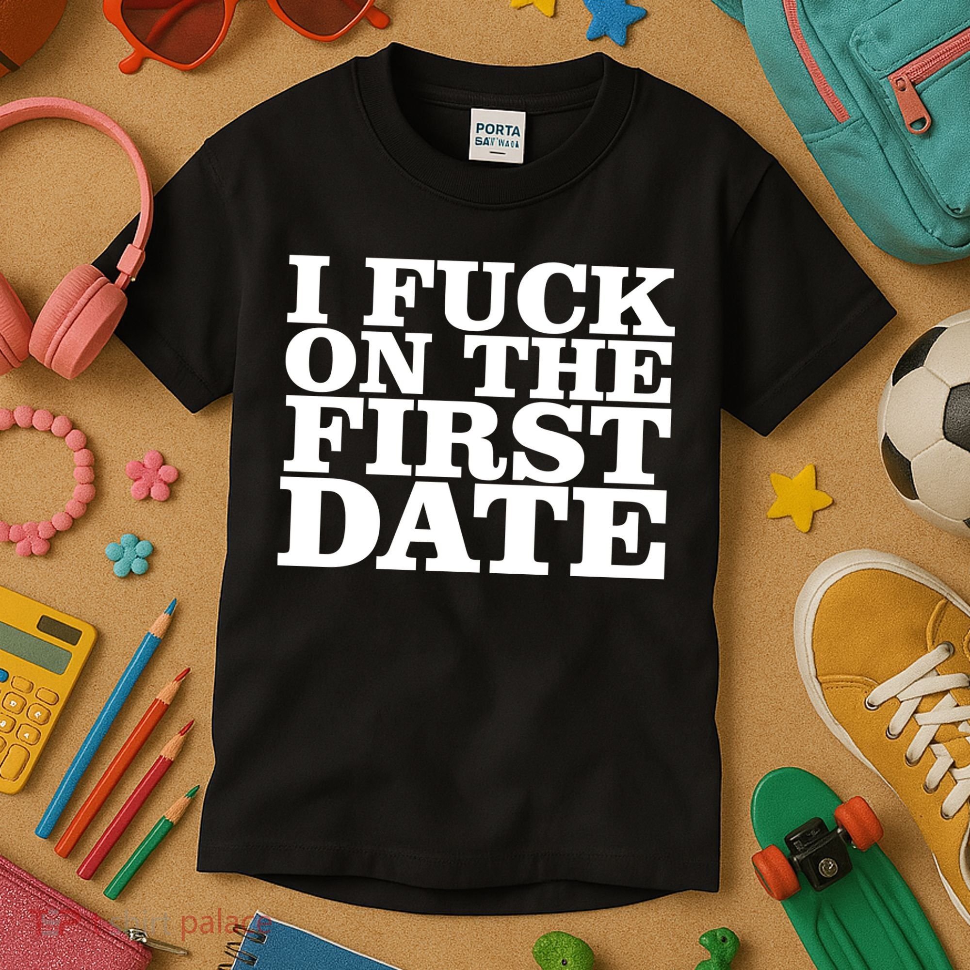 I Fuck On The First Date Kids T-Shirt