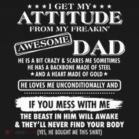 I Get My Attitude From My Freakin' Awesome Dad Doggie Tank thumb 4