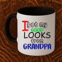 I Get My Looks From Grandpa Coffee Mug thumb 2