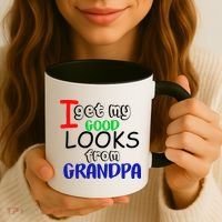 I Get My Looks From Grandpa Coffee Mug thumb 3