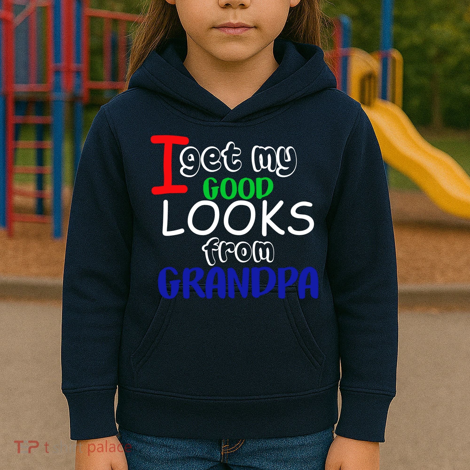 I Get My Looks From Grandpa Kids Hoodie