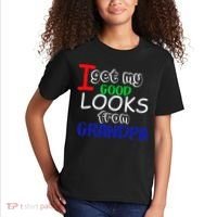 I Get My Looks From Grandpa Kids T-Shirt thumb 2