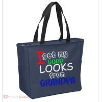 I Get My Looks From Grandpa Tote Bag thumb 2