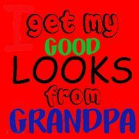 I Get My Looks From Grandpa Santa Hat thumb 1