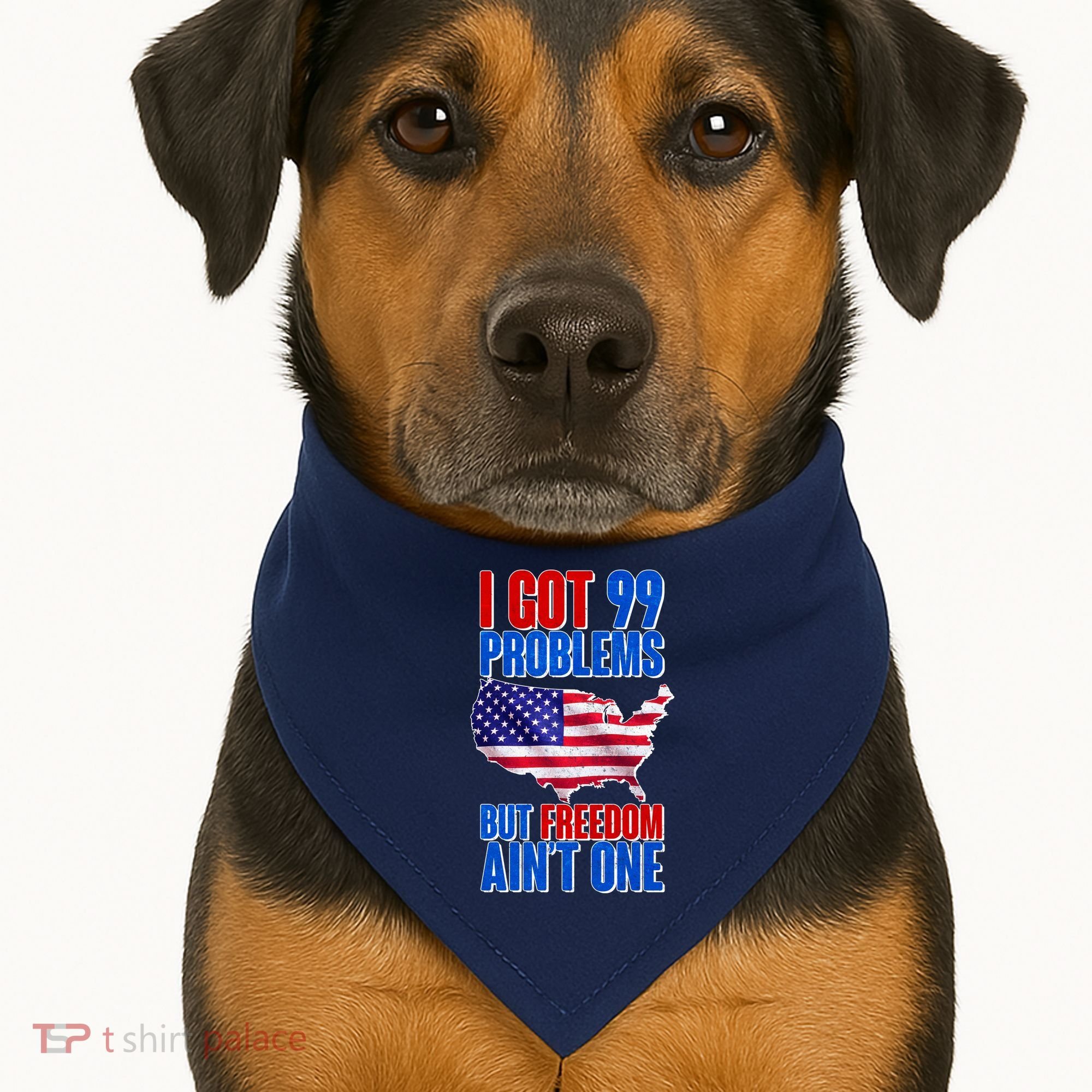 I Got 99 Problem But Freedom Ain't One USA-Made Doggie Bandana