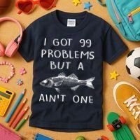 I Got 99 Problems But A Fish Ain't One Kids T-Shirt thumb 3