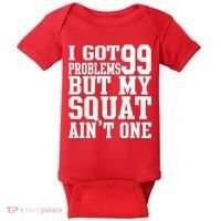 I Got 99 Problems But My Squat Ain't One Baby Bodysuit thumb 0