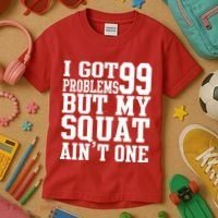 I Got 99 Problems But My Squat Ain't One Kids T-Shirt thumb 3