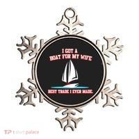 I Got A Boat For My Wife Best Trade I Ever Made Ornament thumb 0