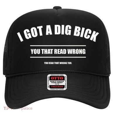 I Got a Dig Bick You Read That Wrong Funny Word Play Hat