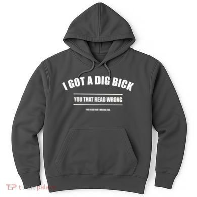 I Got a Dig Bick You Read That Wrong Funny Word Play Hoodie