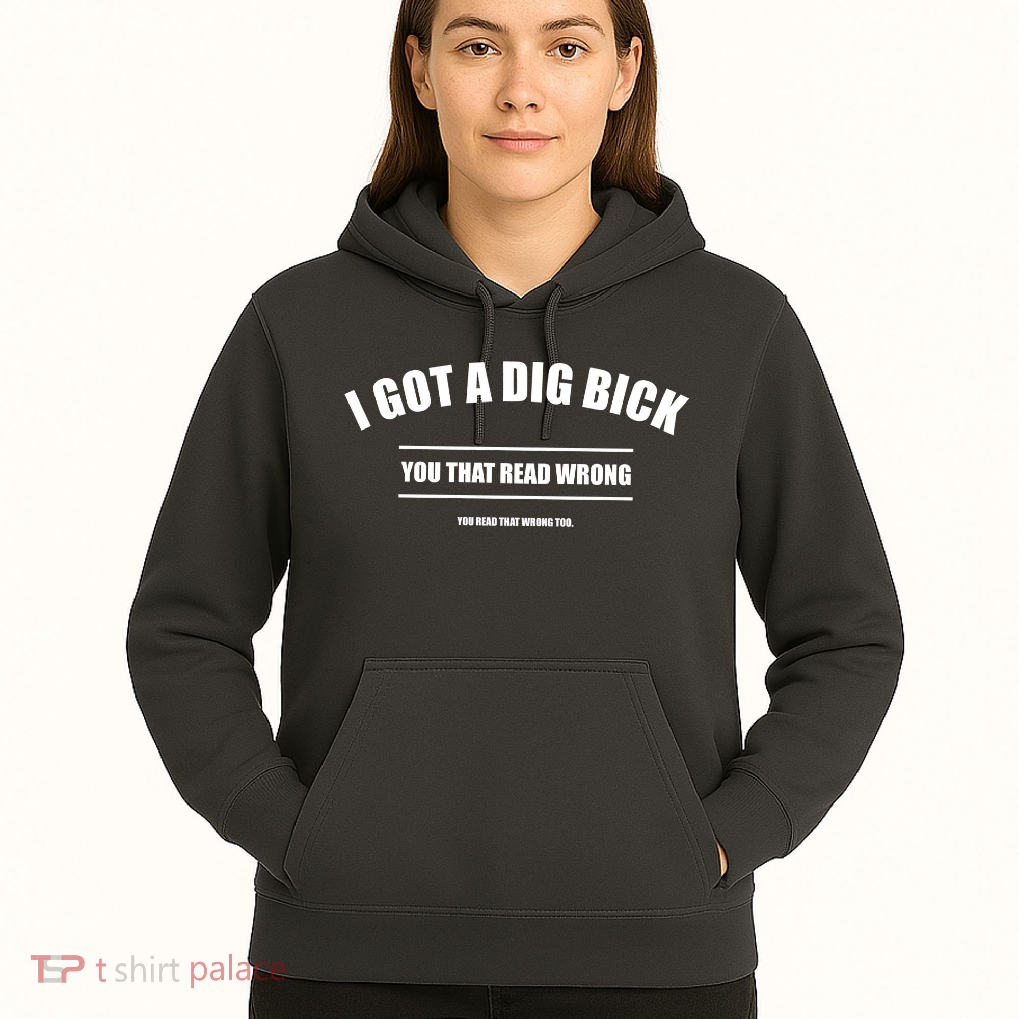 I Got a Dig Bick You Read That Wrong Funny Word Play Hoodie