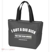 I Got a Dig Bick You Read That Wrong Funny Word Play Tote Bag thumb 3