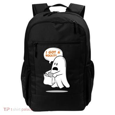 I Got A Rock!?! Halloween Ghost Trick or Treat Backpack