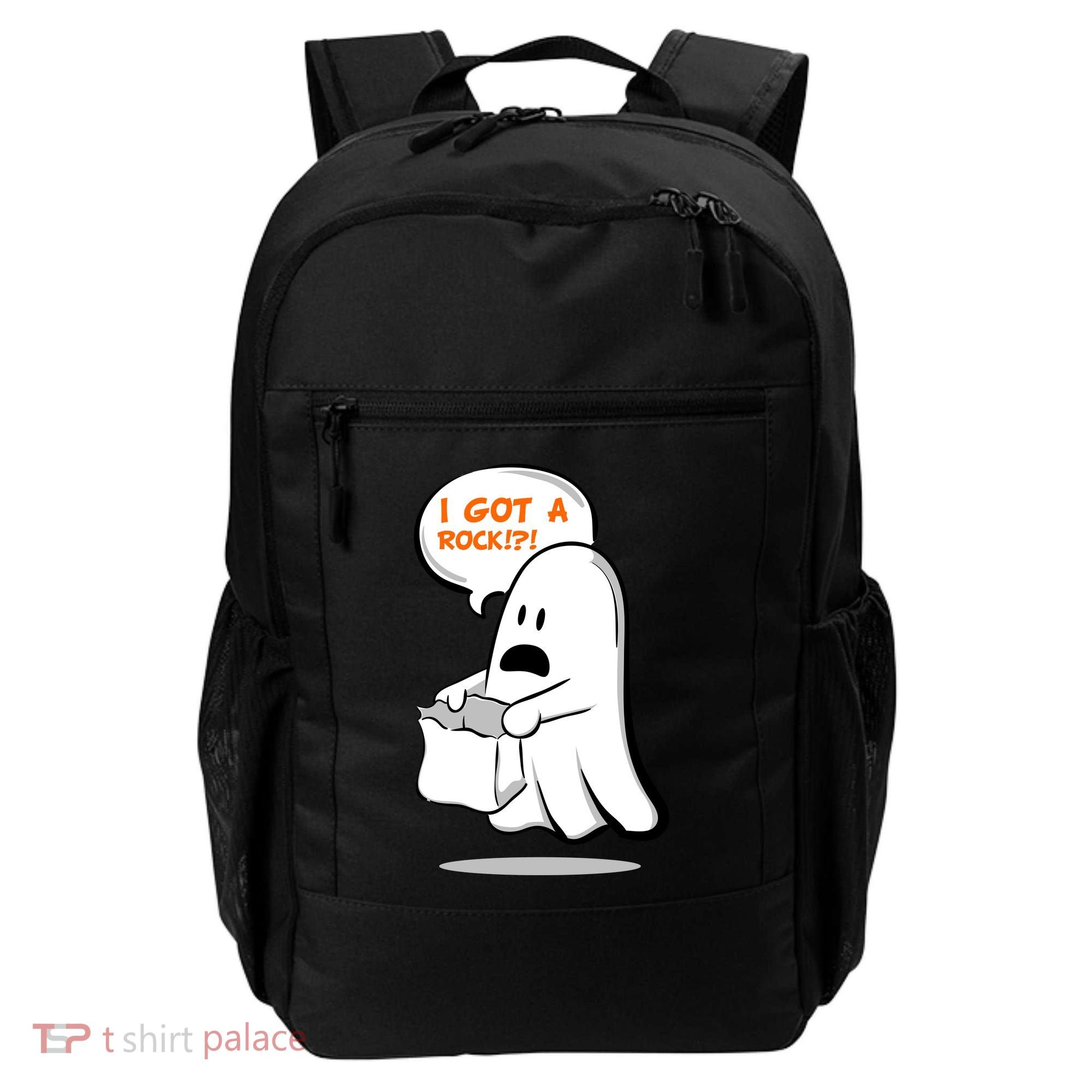 I Got A Rock!?! Halloween Ghost Trick or Treat Backpack