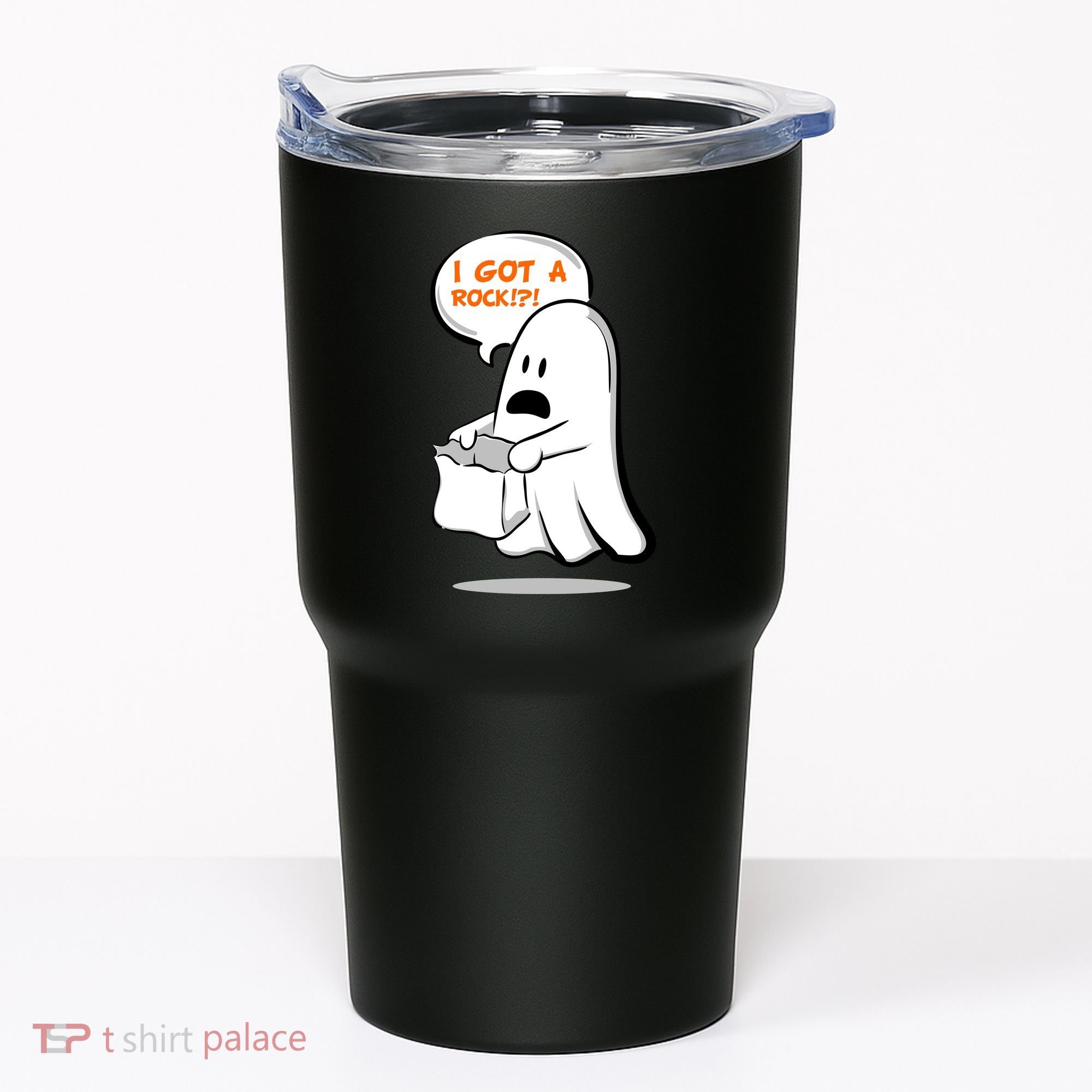I Got A Rock!?! Halloween Ghost Trick or Treat Tumbler