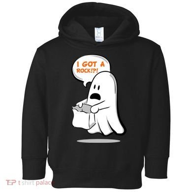 I Got A Rock!?! Halloween Ghost Trick or Treat Toddler Hoodie