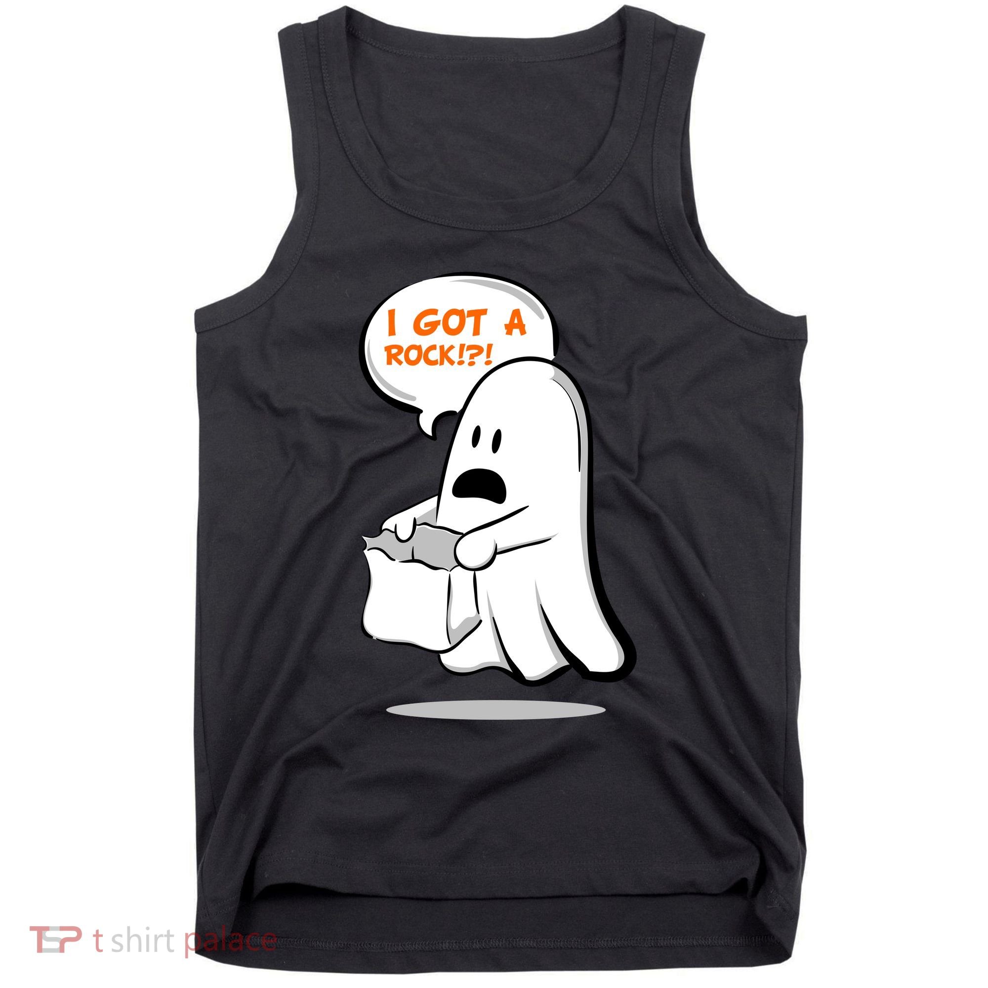 I Got A Rock!?! Halloween Ghost Trick or Treat Tank Top