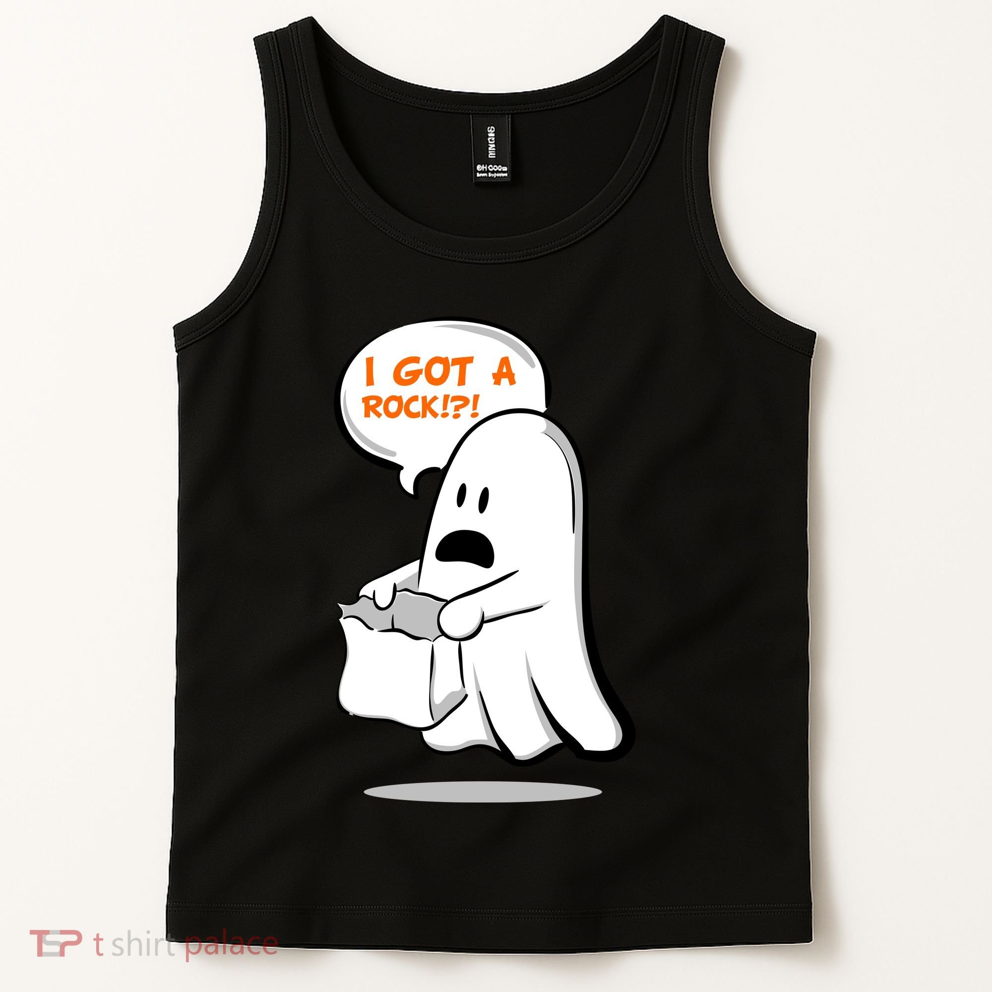 I Got A Rock!?! Halloween Ghost Trick or Treat Tank Top