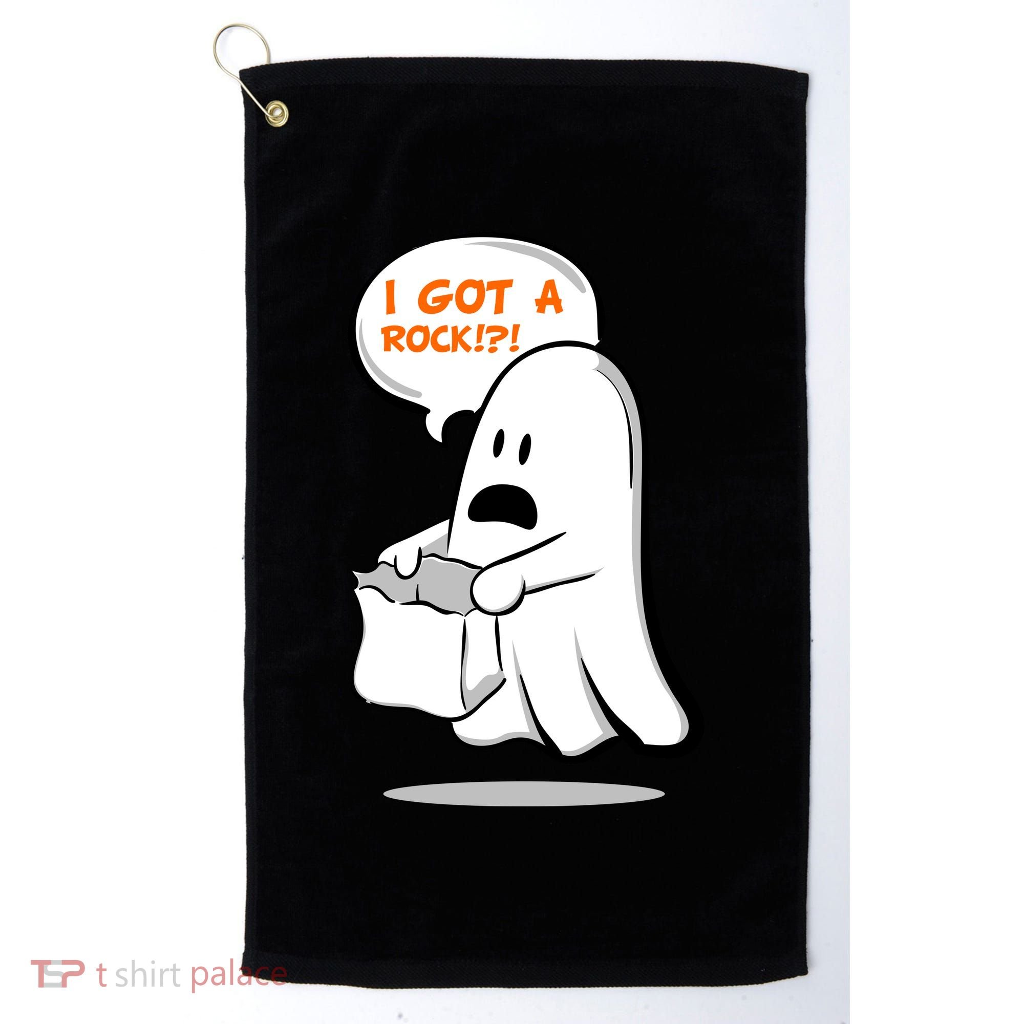 I Got A Rock!?! Halloween Ghost Trick or Treat Golf Towel