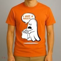I Got A Rock!?! Halloween Ghost Trick or Treat T-Shirt thumb 3