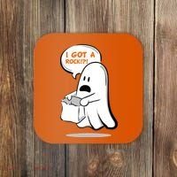 I Got A Rock!?! Halloween Ghost Trick or Treat Coaster thumb 0