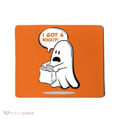 I Got A Rock!?! Halloween Ghost Trick or Treat Mousepad