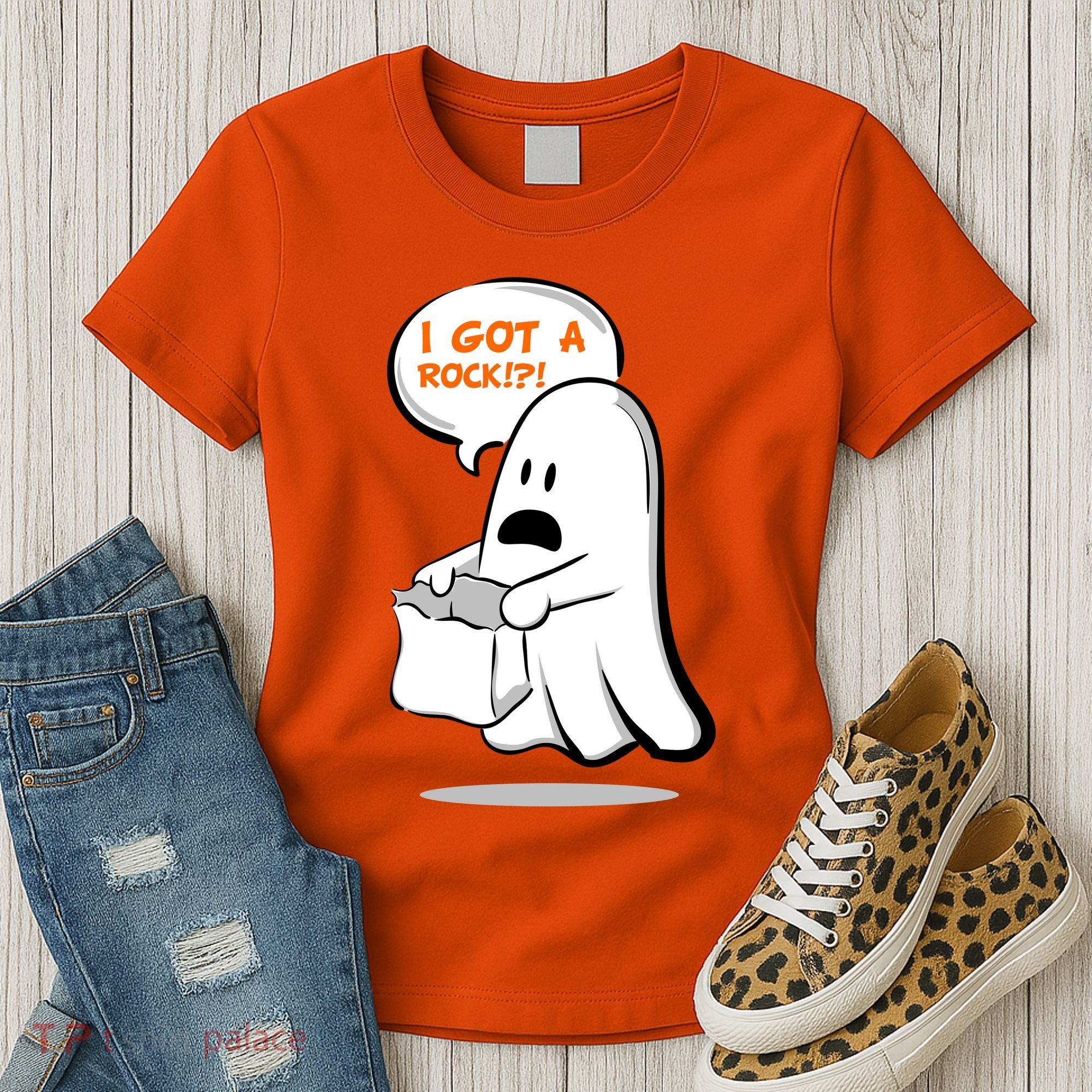 I Got A Rock!?! Halloween Ghost Trick or Treat Women's T-Shirt