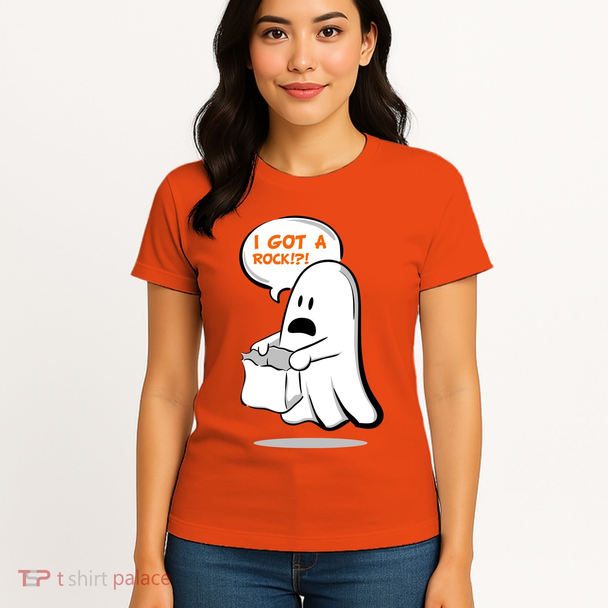 I Got A Rock!?! Halloween Ghost Trick or Treat Women's T-Shirt