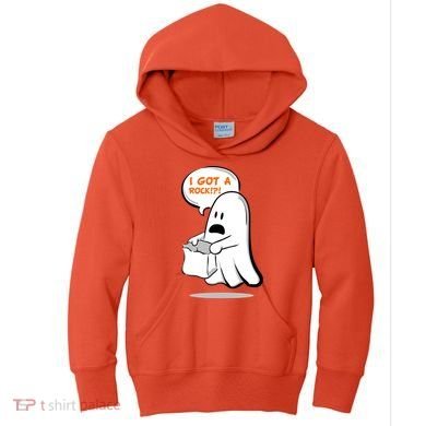 I Got A Rock!?! Halloween Ghost Trick or Treat Kids Hoodie