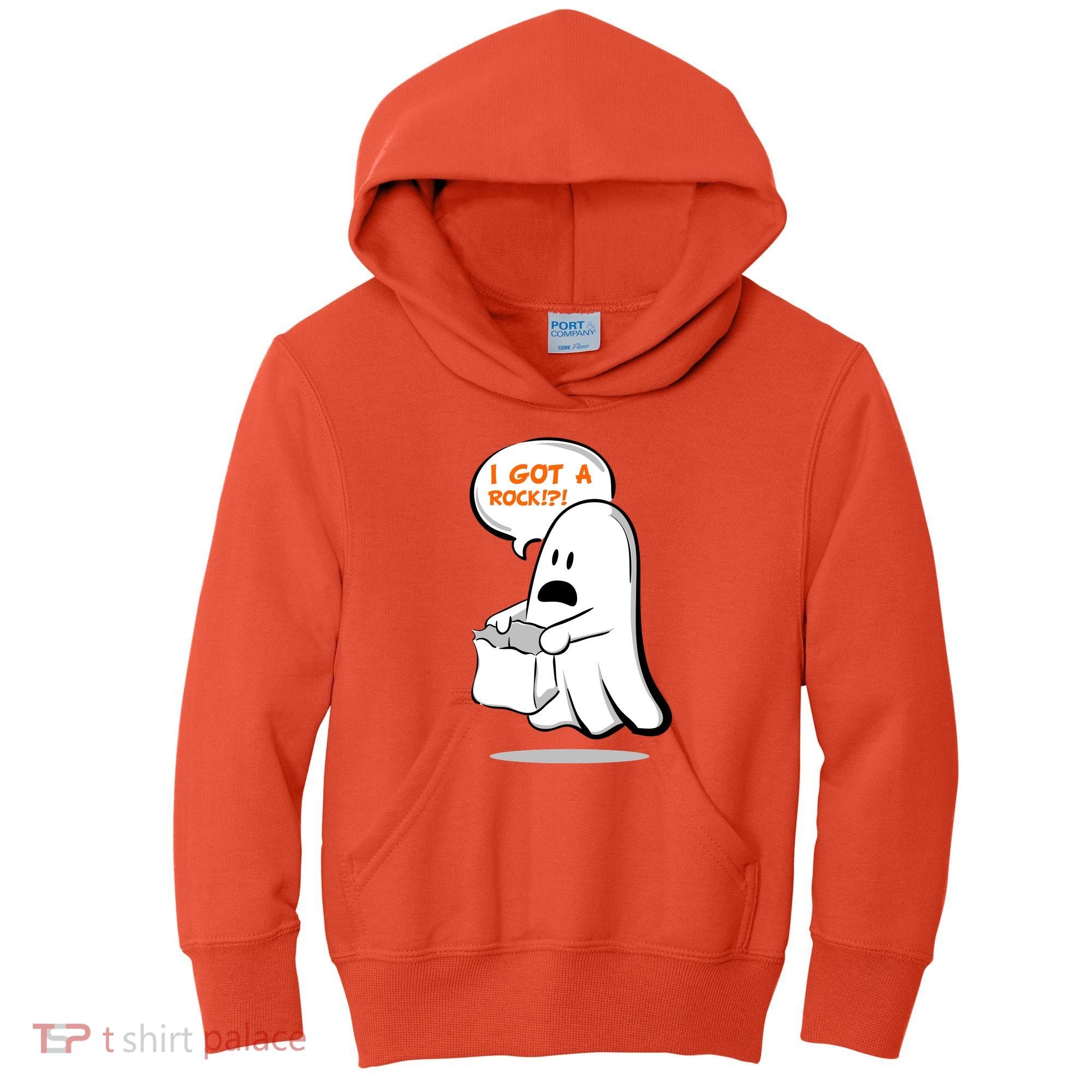 I Got A Rock!?! Halloween Ghost Trick or Treat Kids Hoodie