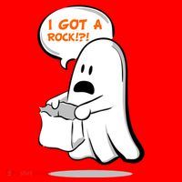I Got A Rock!?! Halloween Ghost Trick or Treat Santa Hat thumb 1