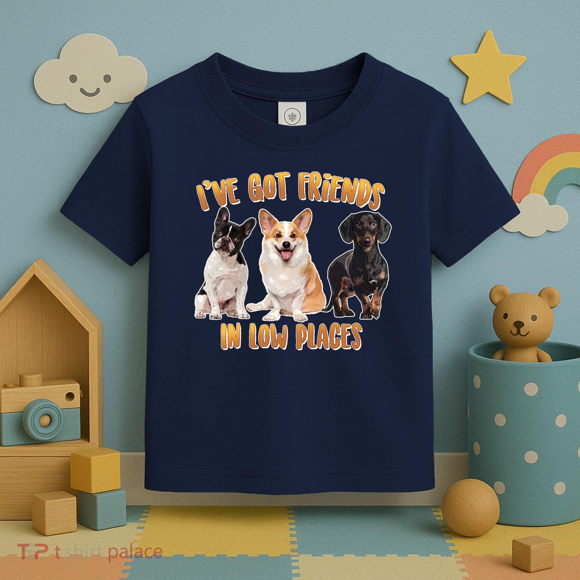 I Got Friends In Low Places Dogs Toddler T-Shirt
