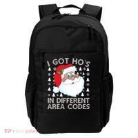 I Got Ho's In Different Aera Codes Santa Claus Ugly Christmas Backpack thumb 0