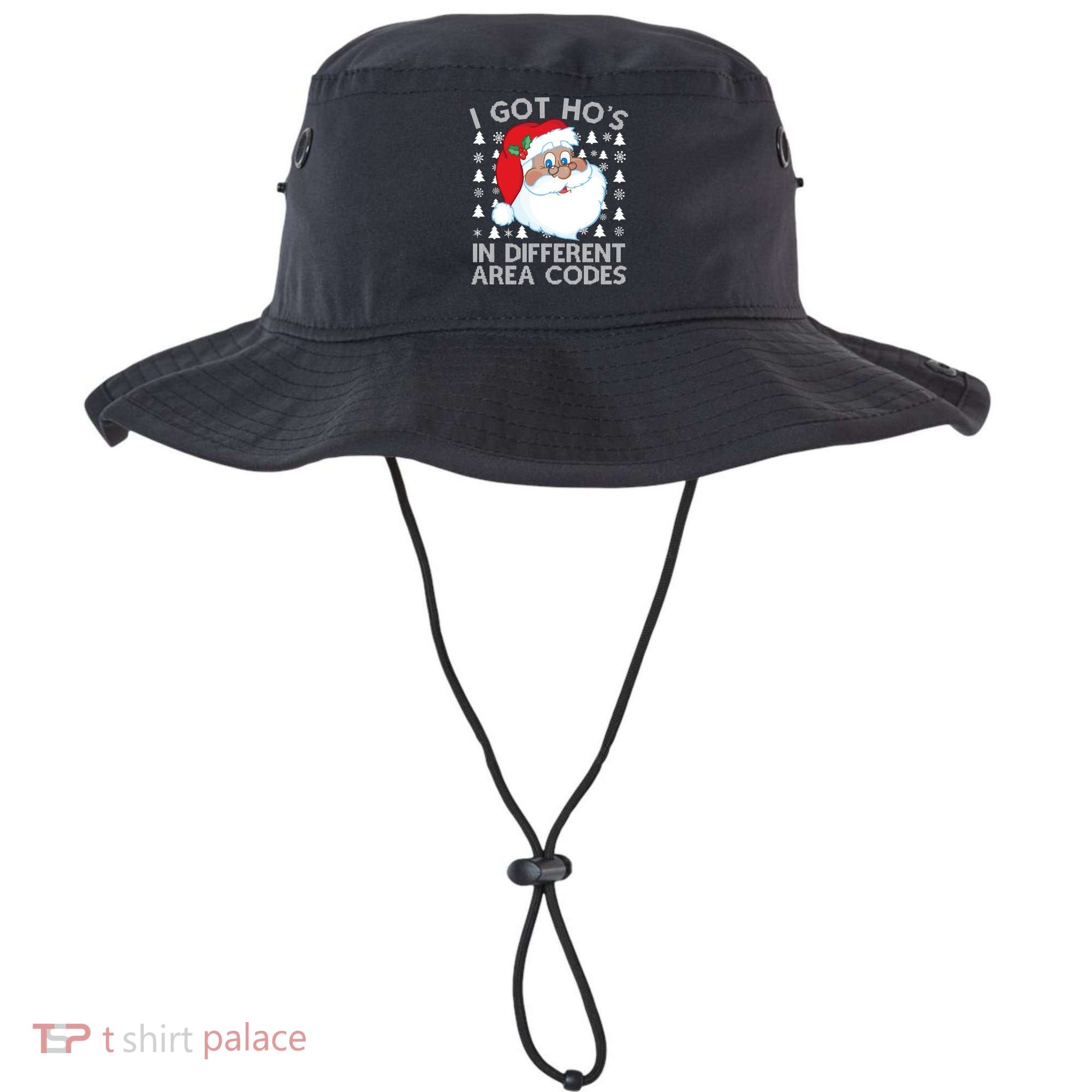 I Got Ho's In Different Aera Codes Santa Claus Ugly Christmas Bucket Hat
