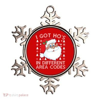 I Got Ho's In Different Aera Codes Santa Claus Ugly Christmas Ornament