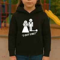 I Got One Just Married Kids Hoodie thumb 3